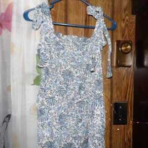 women's one piece jumper color blue floral small